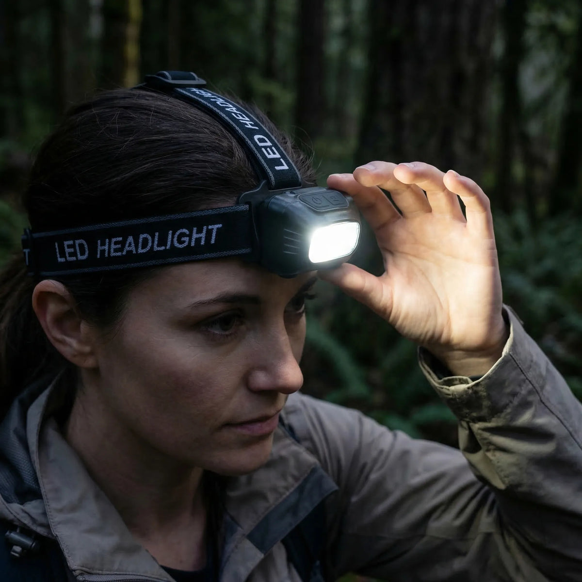 Unisex Compact LED Headlamp for Hands-Free Outdoor Lighting