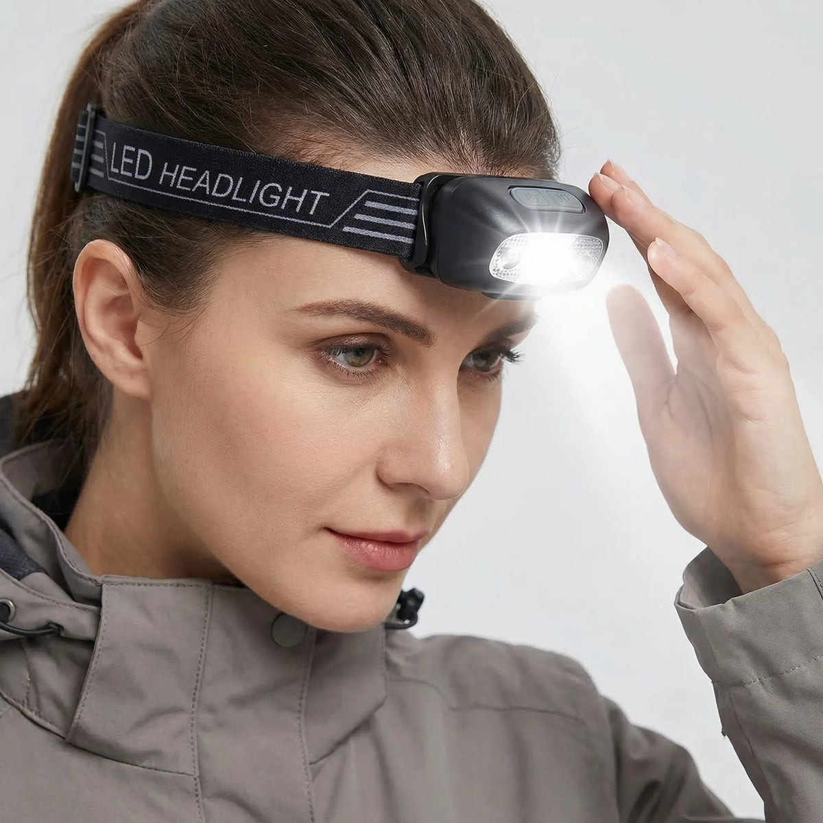 Unisex Compact LED Headlamp for Hands-Free Outdoor Lighting