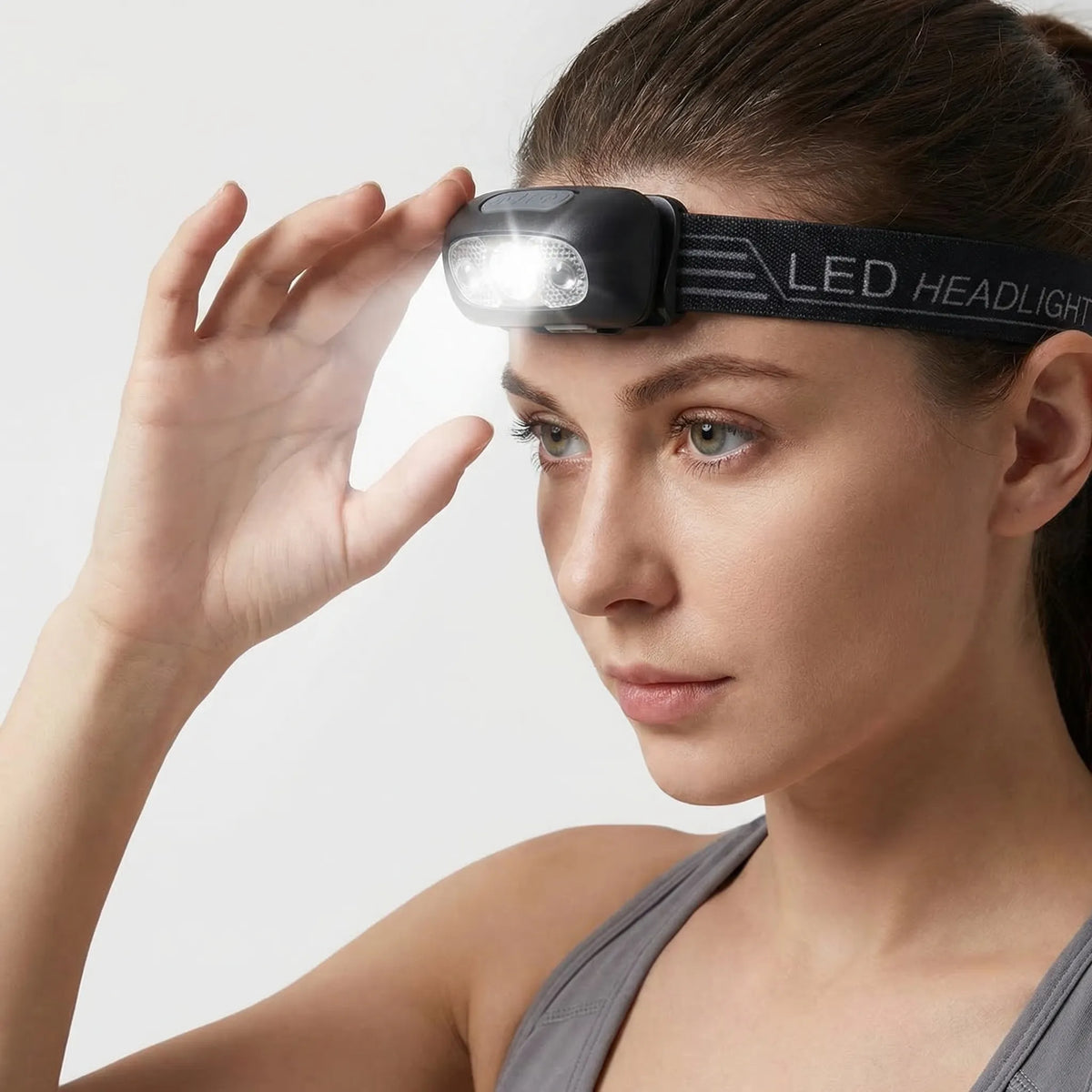 Unisex Compact LED Headlamp for Hands-Free Outdoor Lighting