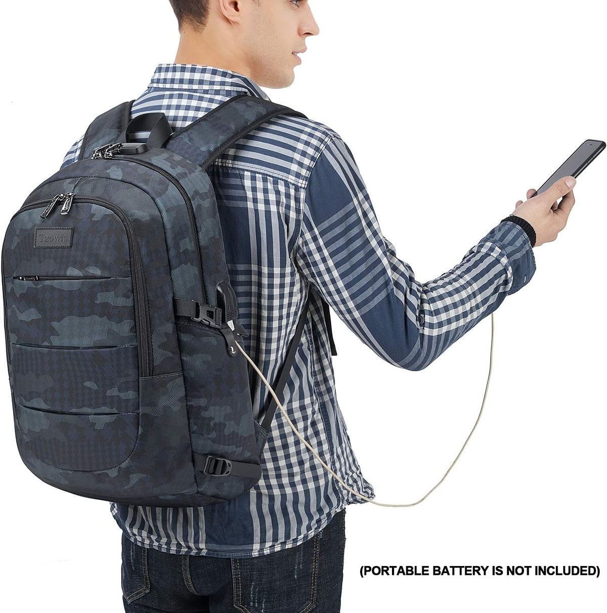 Unisex Extra Large Anti-Theft Laptop Backpack with USB Charging Port – 30-50L