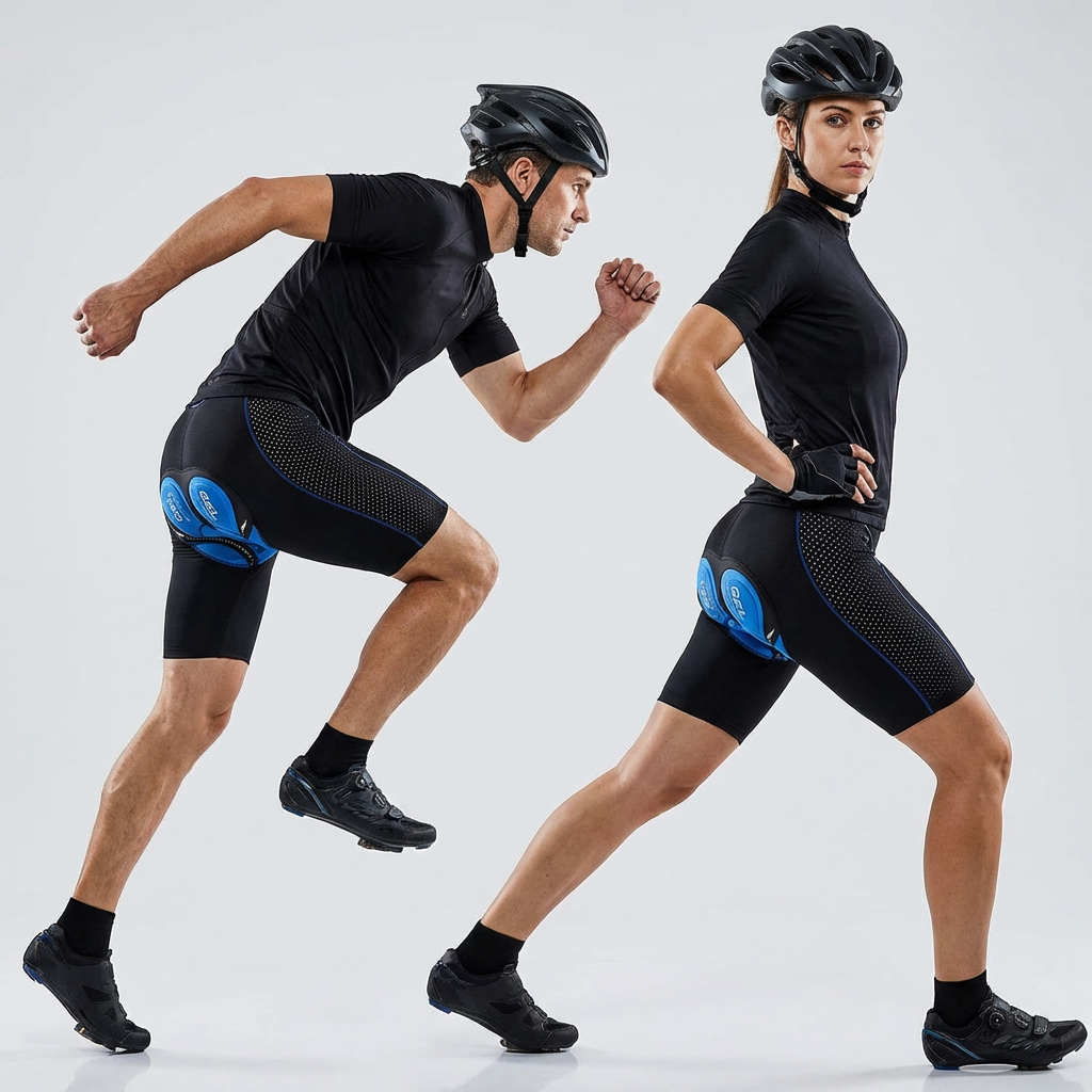 Unisex Gel Padded Cycling Shorts