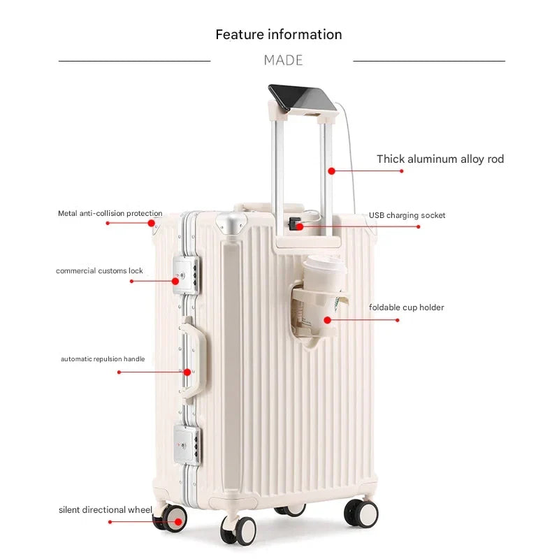 Unisex Hardshell Suitcase with Aluminium Frame