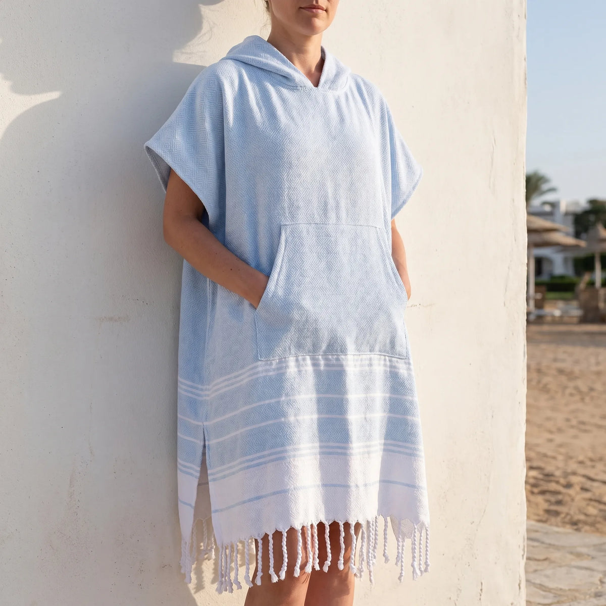 Unisex Hooded Changing Towel Poncho for Beach & Pool