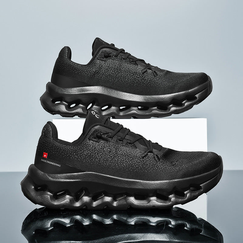 Unisex Lightweight Performance Running Shoes with Hollow Chamber Midsole and Seamless Upper