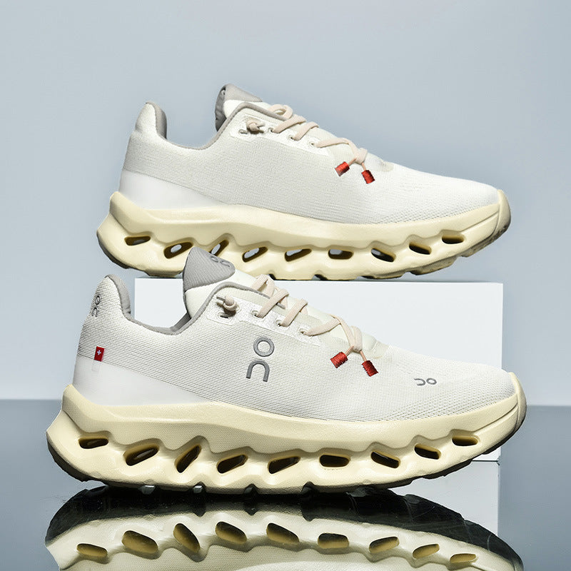 Unisex Lightweight Performance Running Shoes with Hollow Chamber Midsole and Seamless Upper