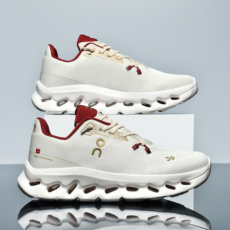 Unisex Lightweight Performance Running Shoes with Hollow Chamber Midsole and Seamless Upper