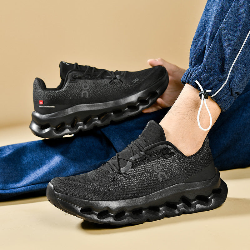 Unisex Lightweight Performance Running Shoes with Hollow Chamber Midsole and Seamless Upper