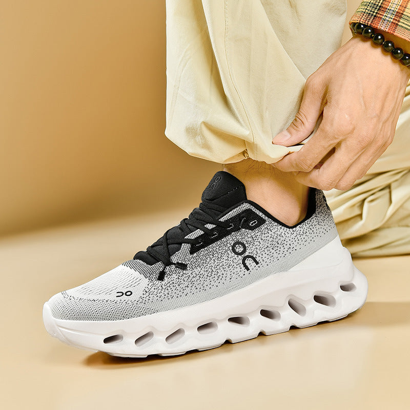 Unisex Lightweight Performance Running Shoes with Hollow Chamber Midsole and Seamless Upper