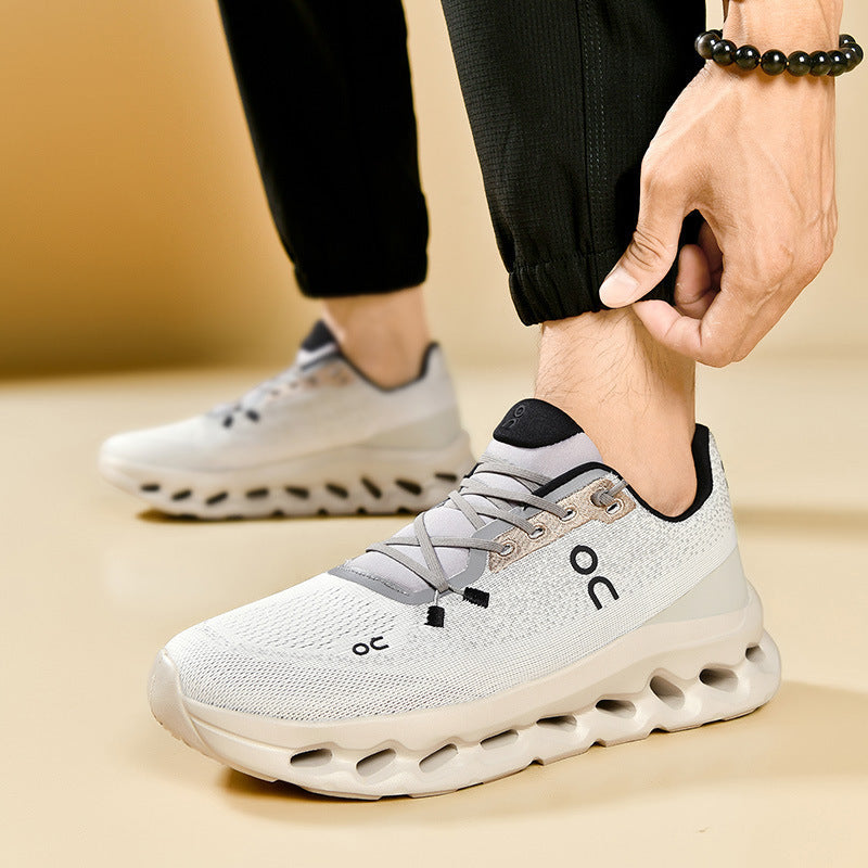 Unisex Lightweight Performance Running Shoes with Hollow Chamber Midsole and Seamless Upper