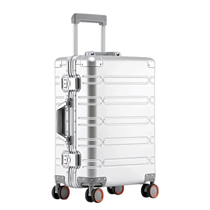 Unisex Luxury Aluminum-Magnesium Business Travel Suitcase
