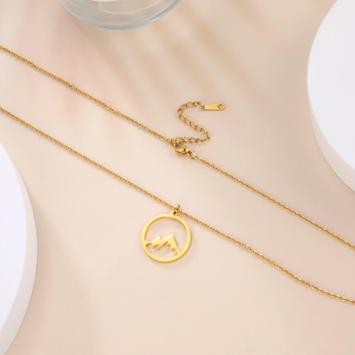Unisex Mountain Peak Necklace in Stainless Steel