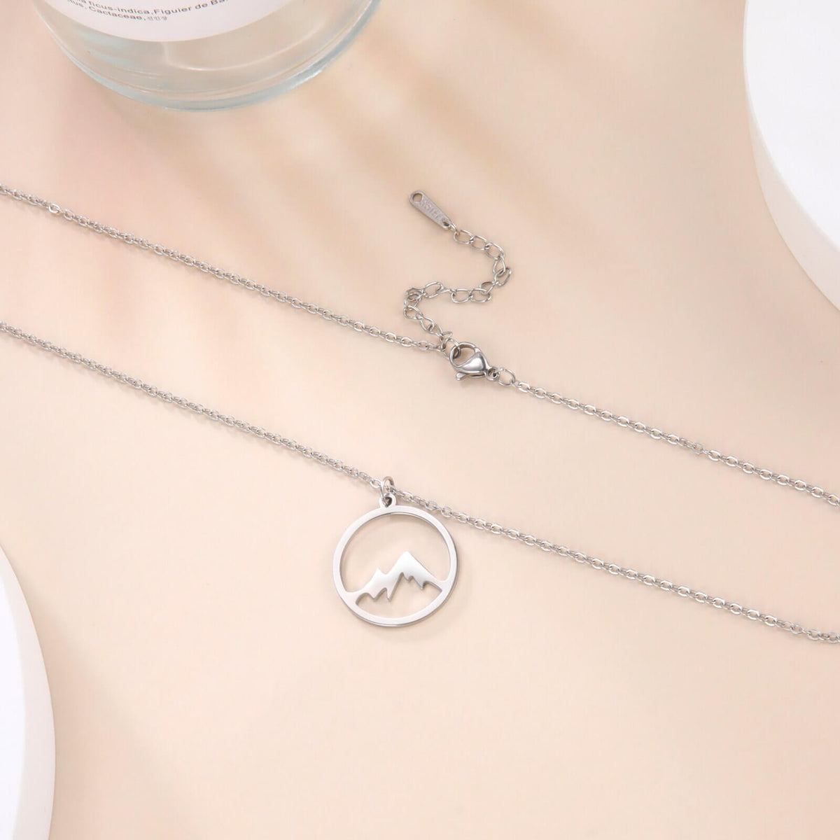 Unisex Mountain Peak Necklace in Stainless Steel