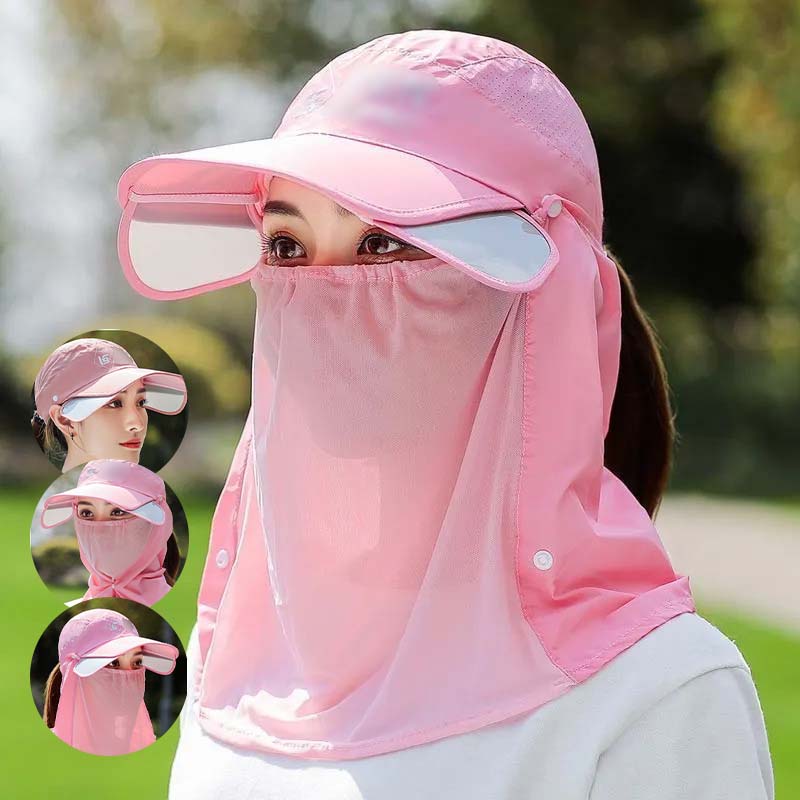 Unisex Outdoor UPF 50+ Sun Protection Hat with Neck Flap