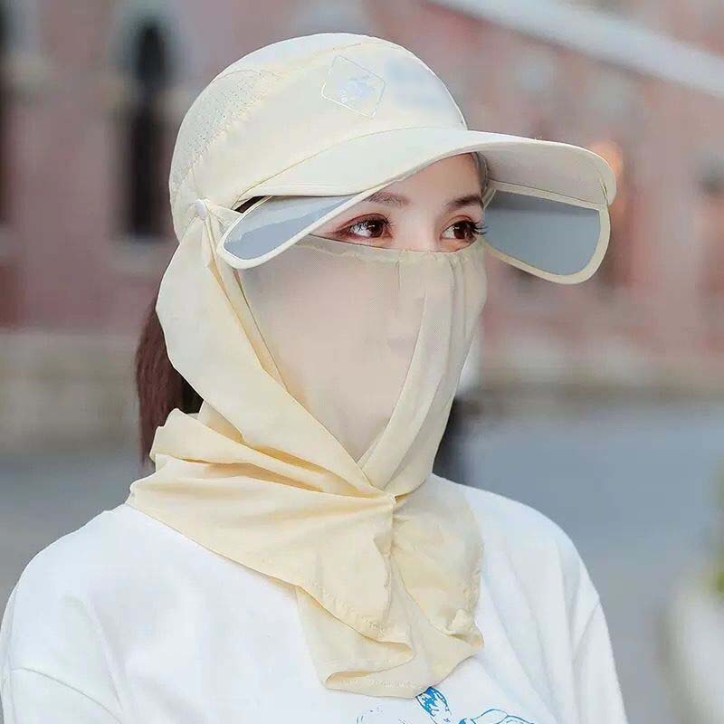 Unisex Outdoor UPF 50+ Sun Protection Hat with Neck Flap