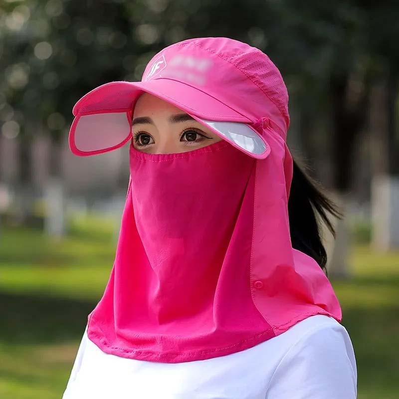 Unisex Outdoor UPF 50+ Sun Protection Hat with Neck Flap