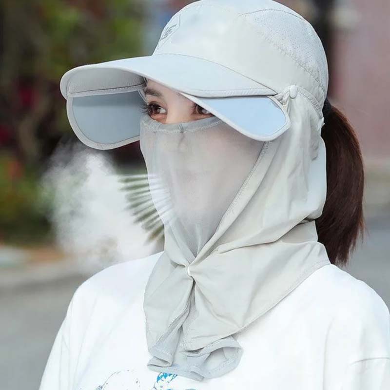 Unisex Outdoor UPF 50+ Sun Protection Hat with Neck Flap