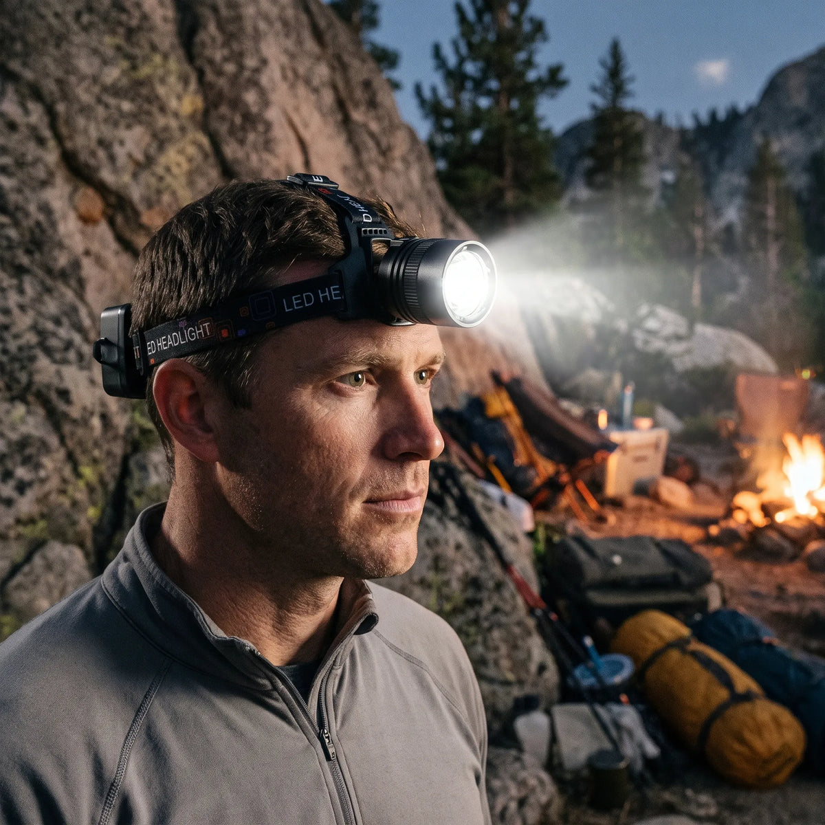 Unisex Rechargeable LED Headlamp for Outdoor Activities
