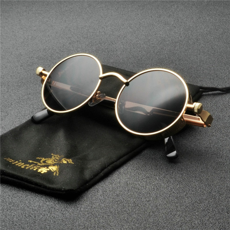 Unisex Retro Round Sunglasses with UV400 Protection