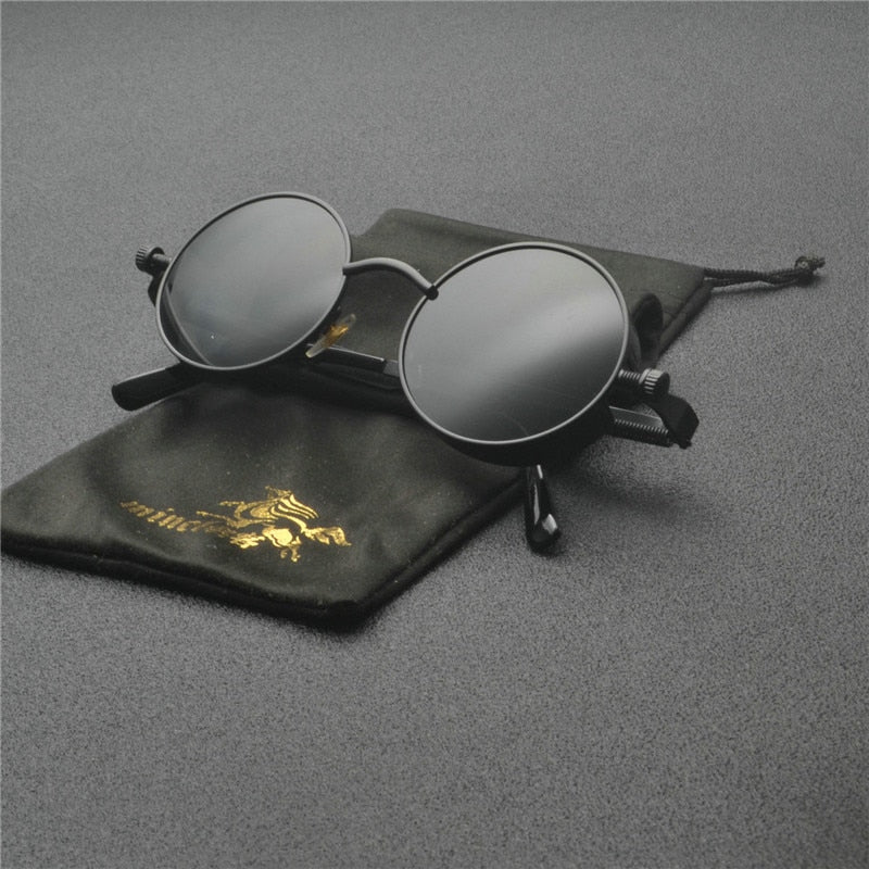 Unisex Retro Round Sunglasses with UV400 Protection