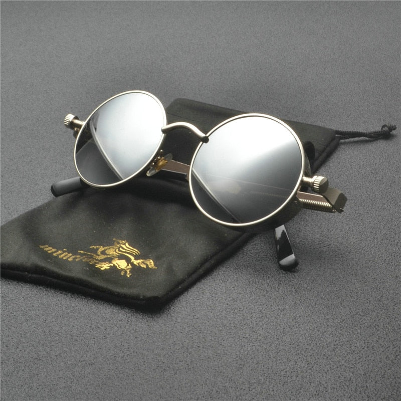 Unisex Retro Round Sunglasses with UV400 Protection