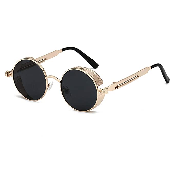 Unisex Retro Round Sunglasses with UV400 Protection