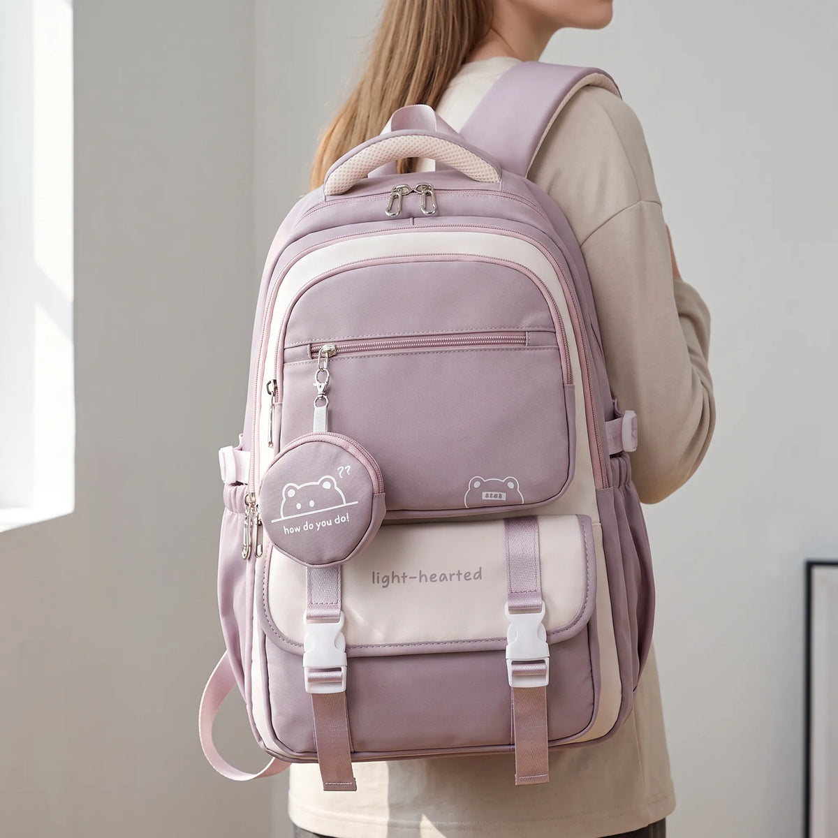 Unisex School Backpack with Multiple Compartments for Everyday Use and Travel