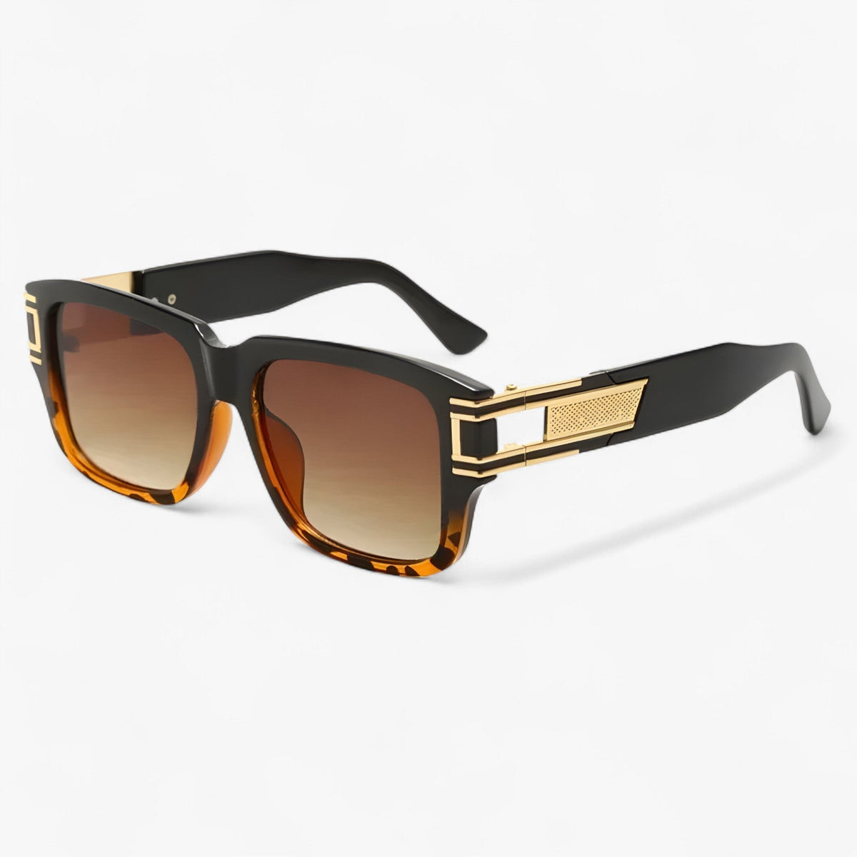 Unisex Vintage Square Frame Sunglasses with UV400 Protection