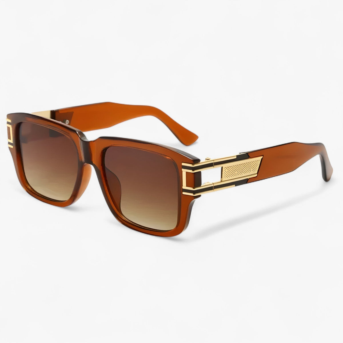 Unisex Vintage Square Frame Sunglasses with UV400 Protection