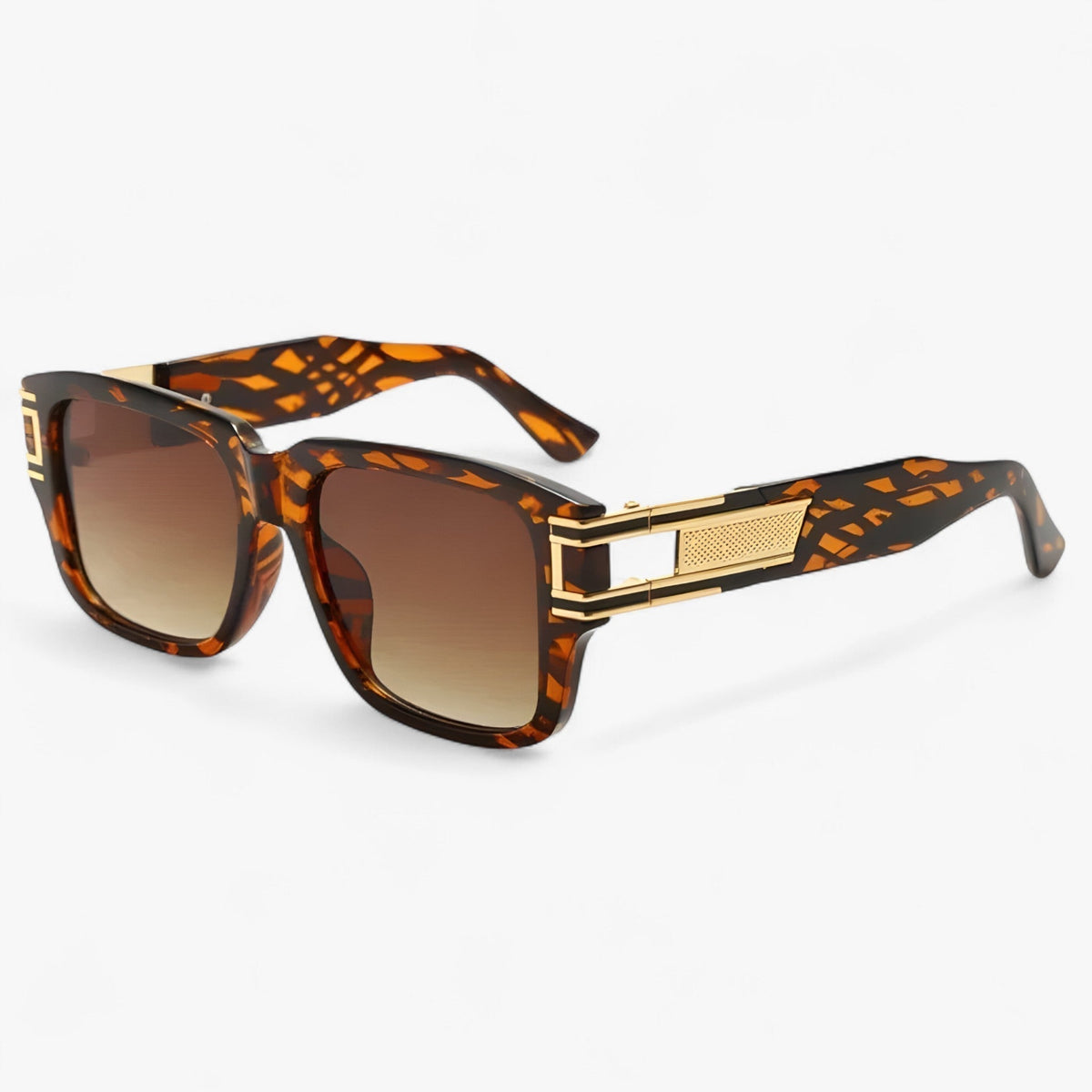 Unisex Vintage Square Frame Sunglasses with UV400 Protection
