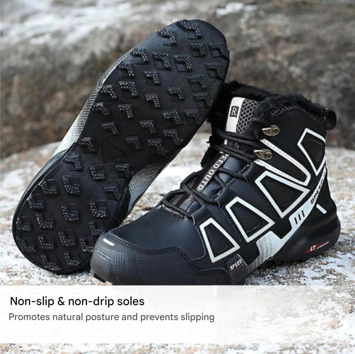 Unisex Winter Hiking Boots with Non-Slip Soles