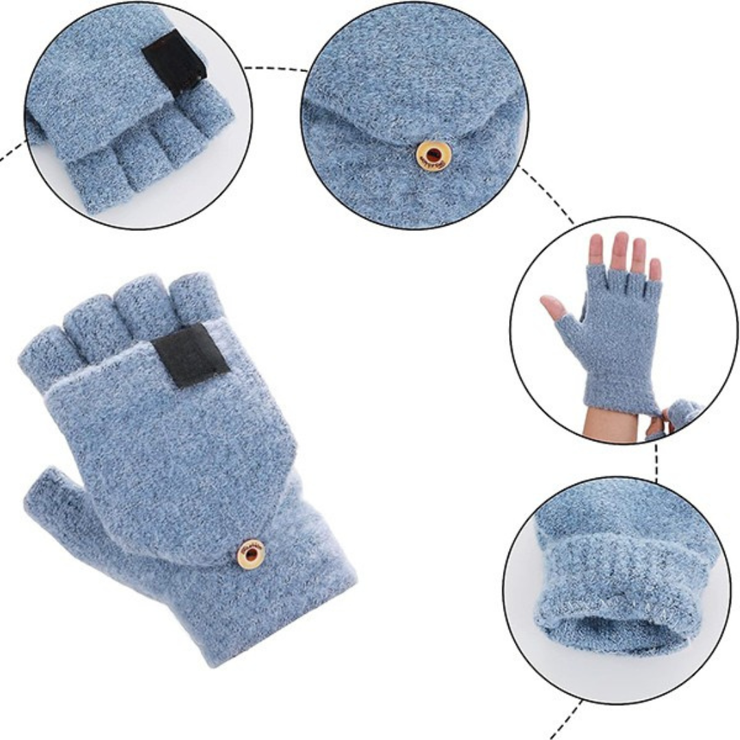 USB Electric Heated Fingerless Winter Gloves – Soft, Breathable, Ideal for Touchscreens