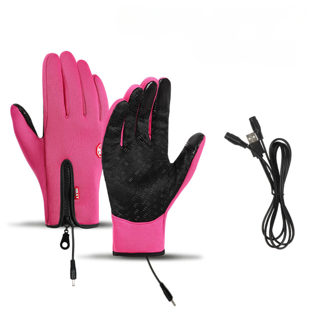 USB-Heated Outdoor Touchscreen Winter Gloves