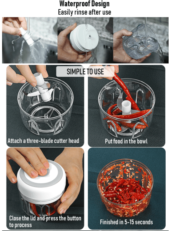USB Rechargeable Mini Chopper