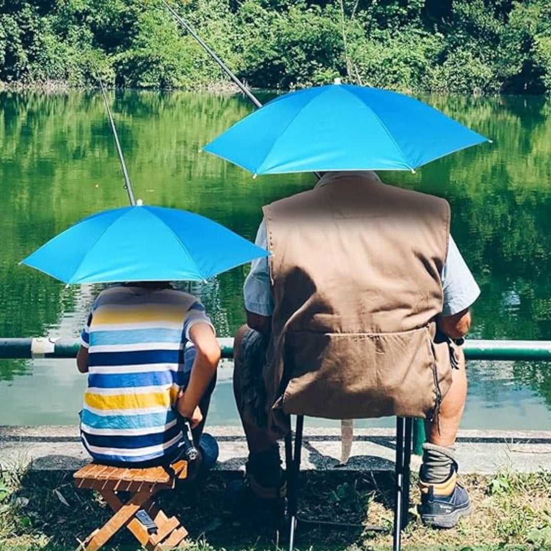UV-Blocking Umbrella Hat with Wide Canopy and Foldable Design