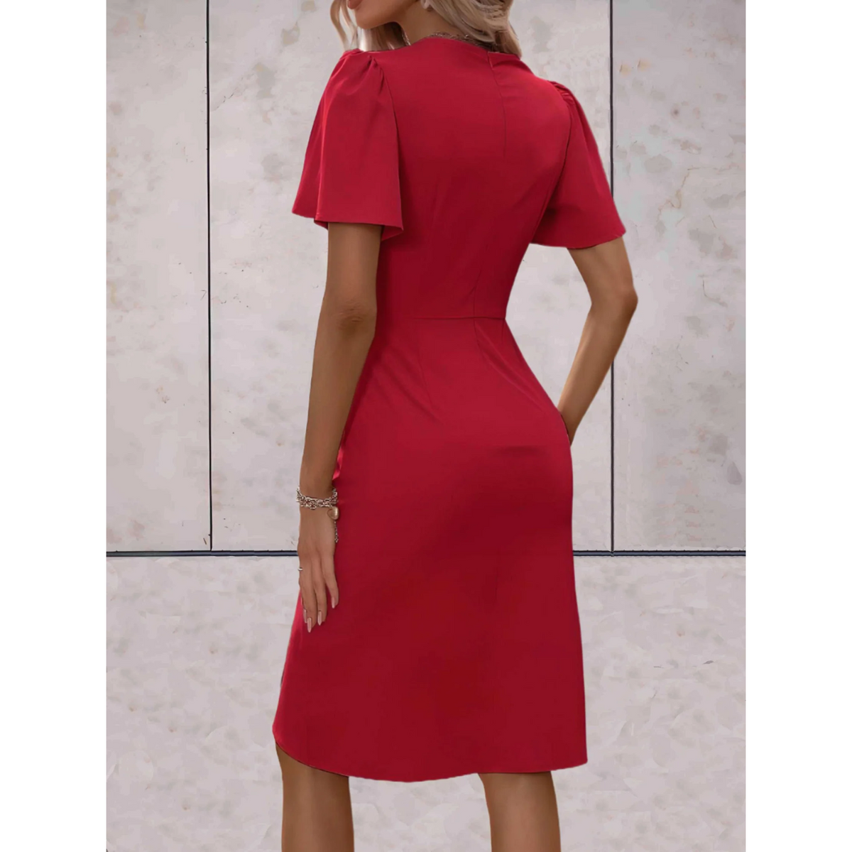 V-Neck Wrap Dress for Parties and Special Occasions