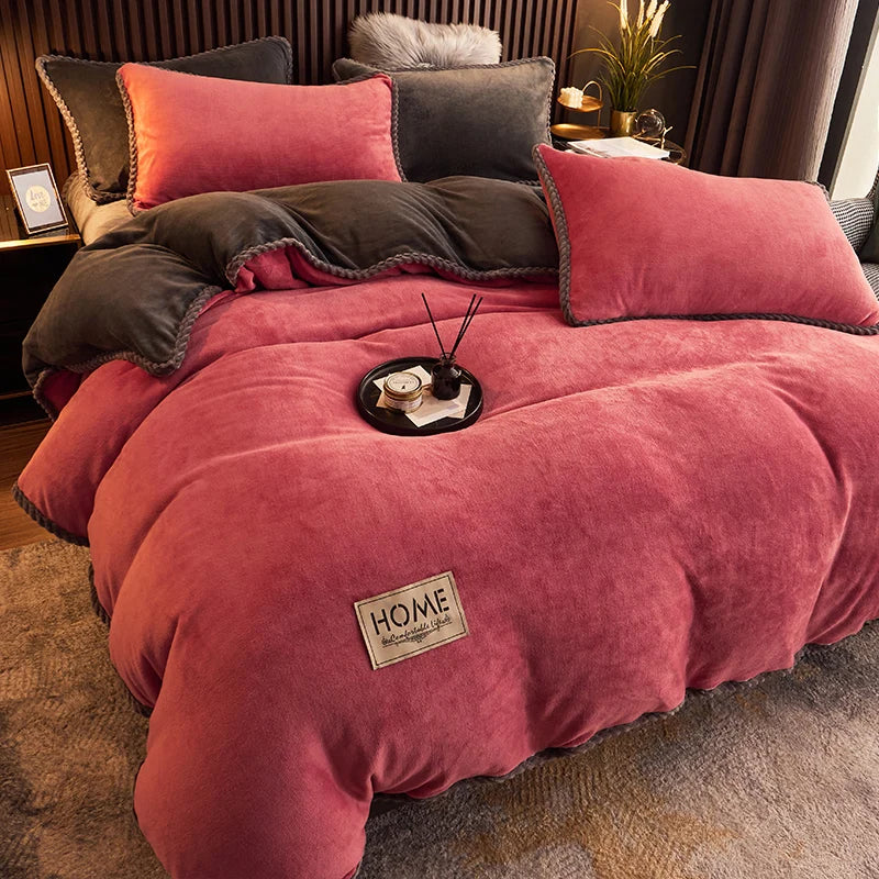 Velvet Fleece Duvet Cover Set