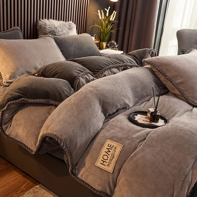 Velvet Fleece Duvet Cover Set