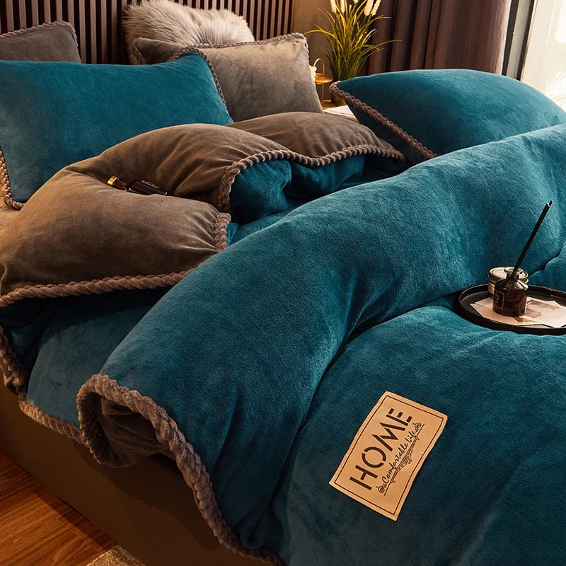 Velvet Fleece Duvet Cover Set