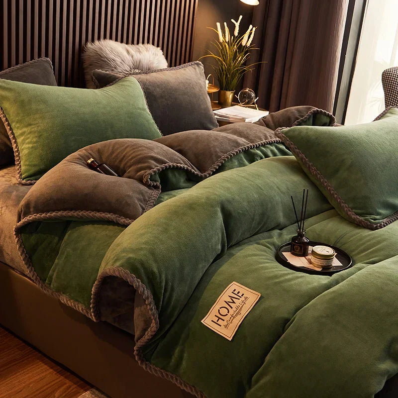 Velvet Fleece Duvet Cover Set