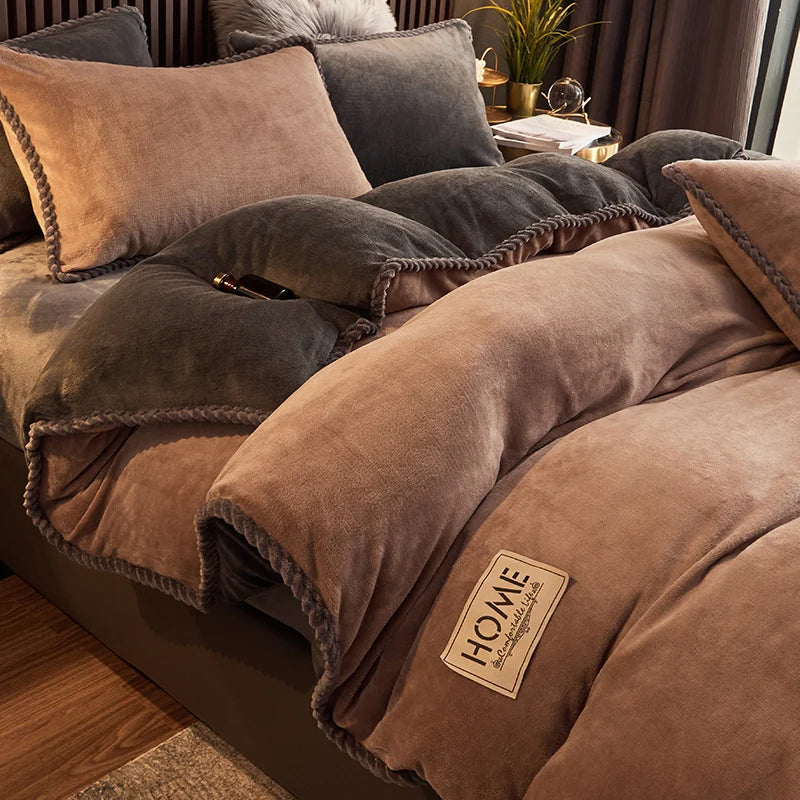 Velvet Fleece Duvet Cover Set