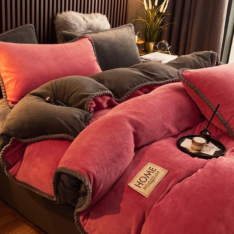 Velvet Fleece Duvet Cover Set