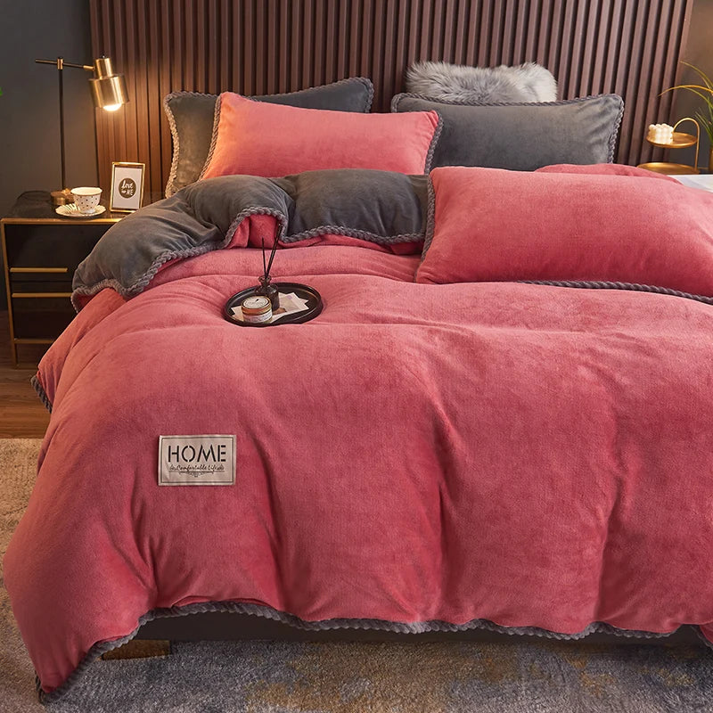 Velvet Fleece Duvet Cover Set