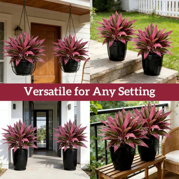 Vibrant Faux Cordyline Plant Set