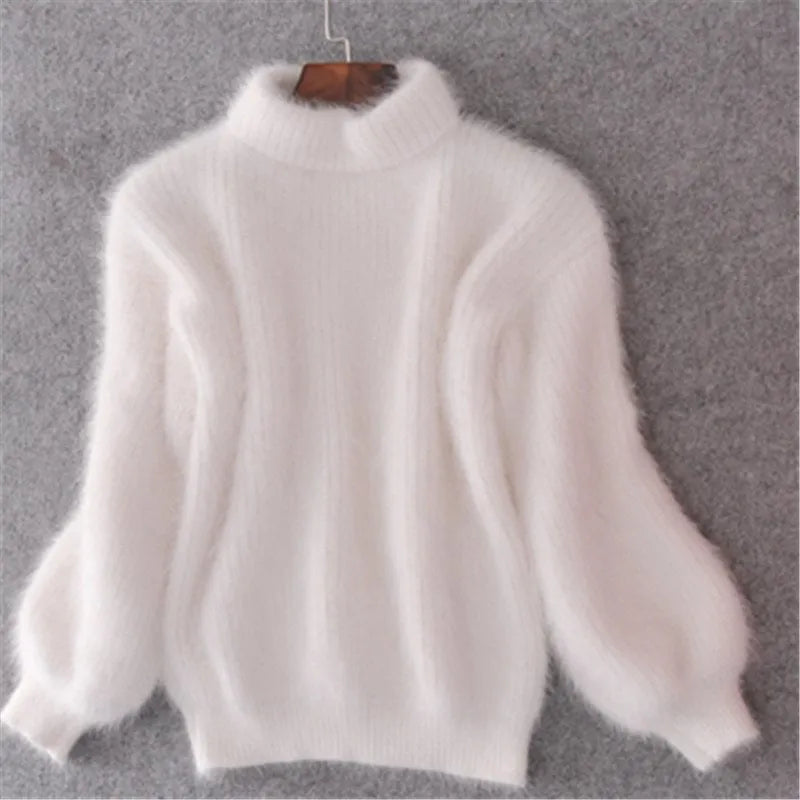 Vintage Loose-Fit Solid Colour Sweater