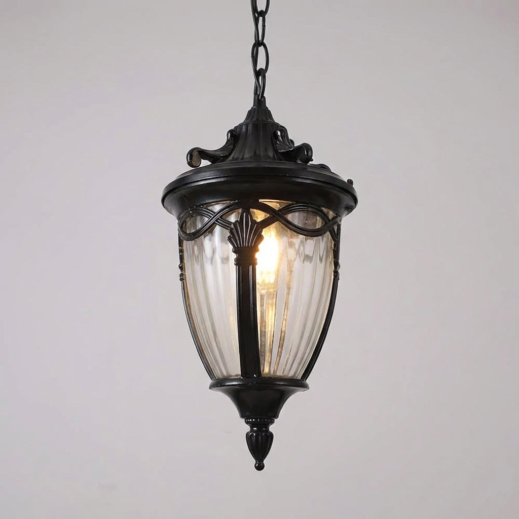 Vintage Metal and Glass Pendant Light – Retro Ceiling Fixture for Living Room and Dining Room
