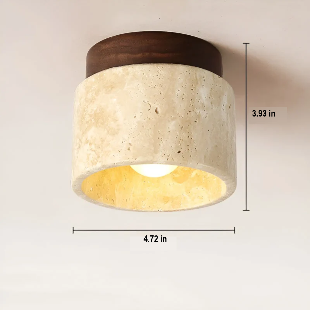 Wabi Sabi Yellow Marble Japanese Ceiling Lamp