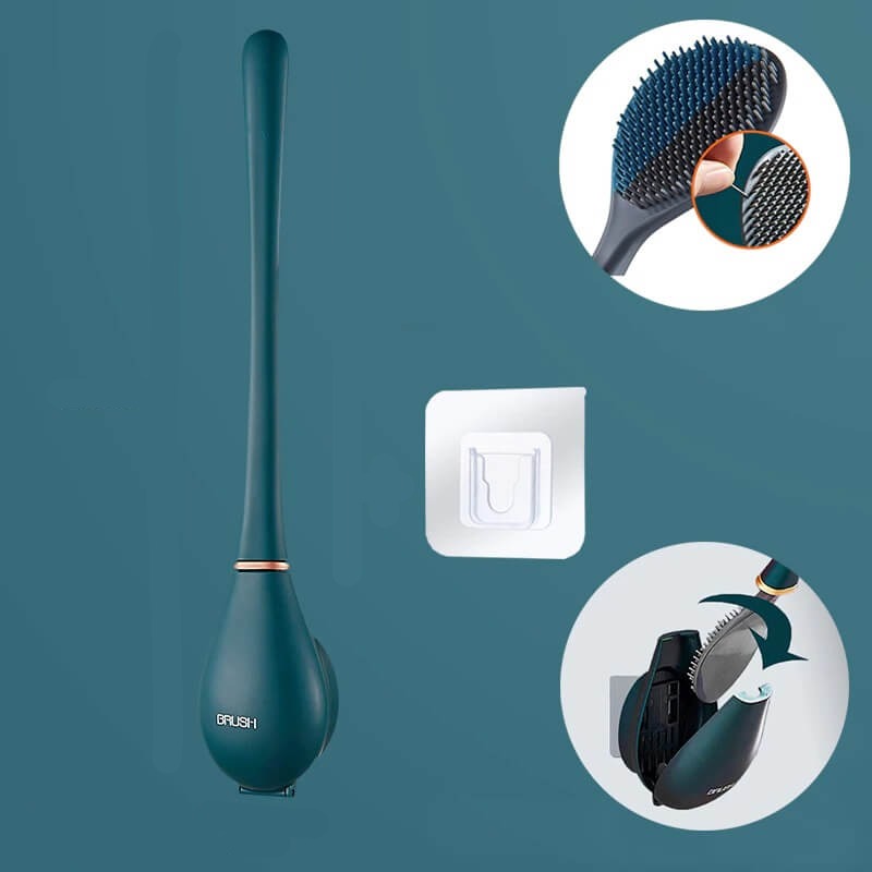 Wall-Mounted Flexible Toilet Brush