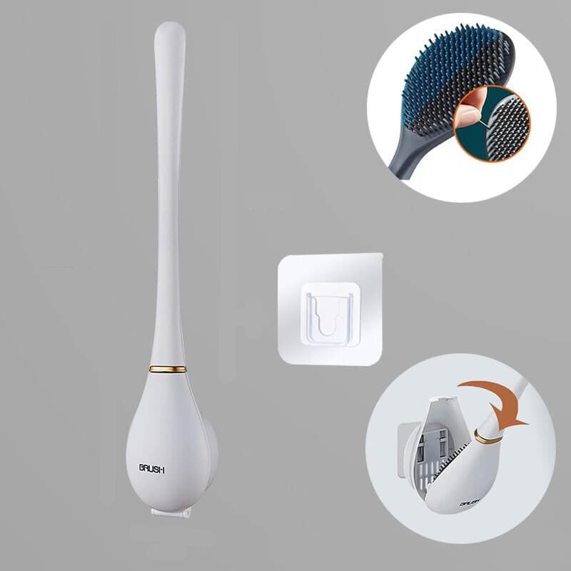 Wall-Mounted Flexible Toilet Brush
