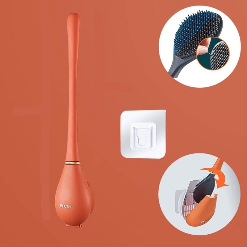 Wall-Mounted Flexible Toilet Brush