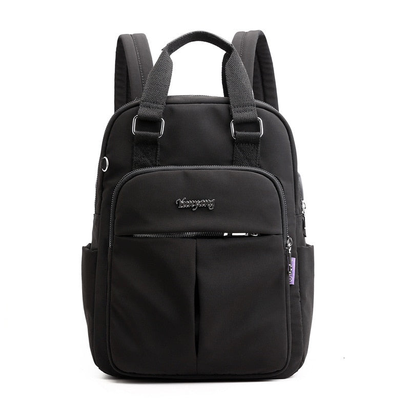 Water-Resistant Anti-Theft Backpack with USB Charging Port & Multi-Compartment Design
